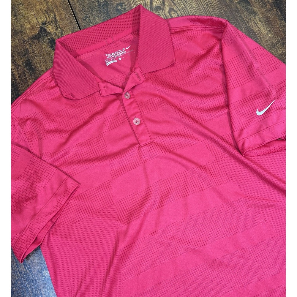 Nike Tour Performance Dri-Fit Men's Golf Polo Shirt Red Size Medium